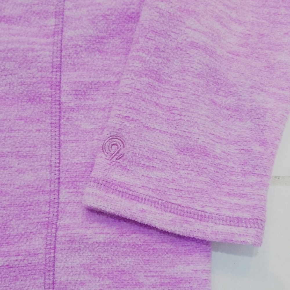 Champion Heathered Purple Long Sleeve ¼ Zip Fleece Pullover XL 14-16 - Picture 4 of 8